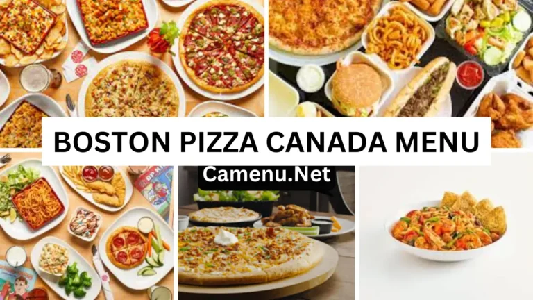 Boston Pizza Menu Canada