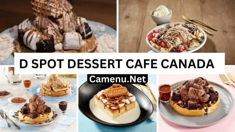 D Spot Dessert Cafe Canada Menu Updated Prices 2024