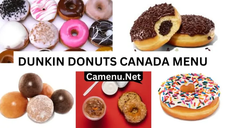 Dunkin Donuts Canada Menu Current Prices 2024