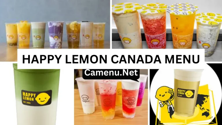 Happy Lemon Canada Menu New Prices List 2024