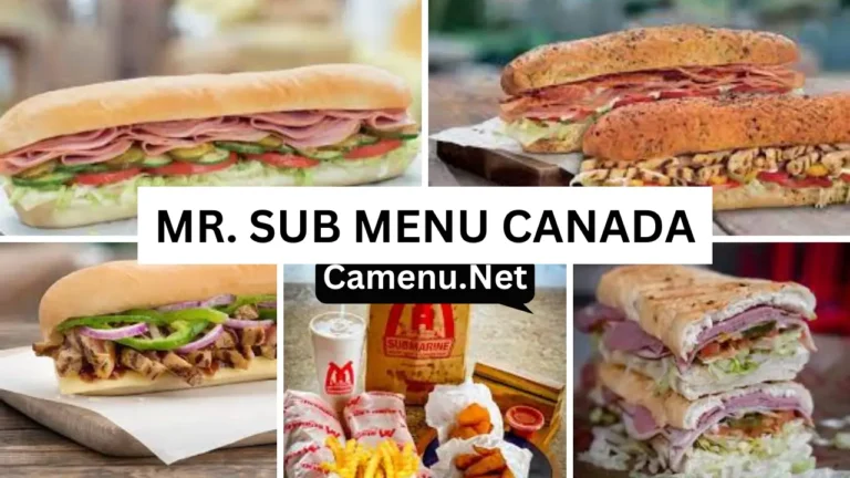 Mr. Sub Menu Canada