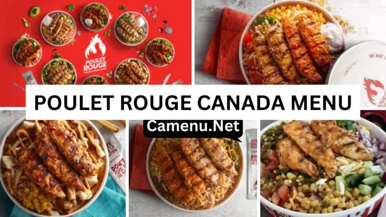 Poulet Rouge Canada Menu Current Prices 2024