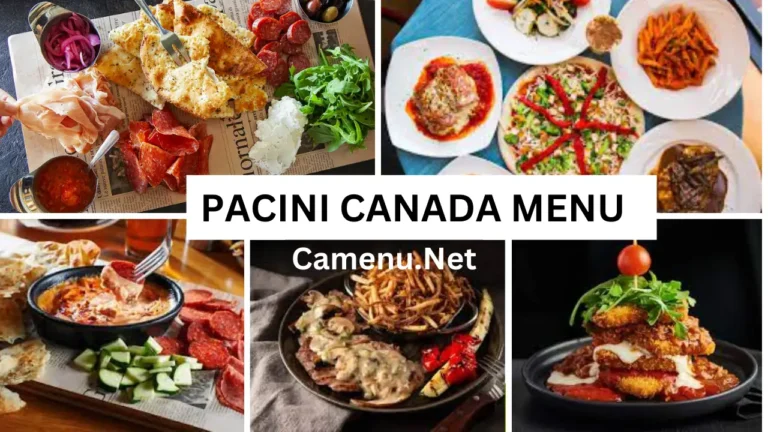 Pacini Menu Canada & Updated Prices List 2024