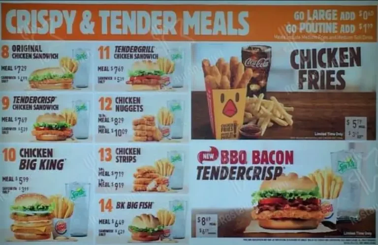 Burger King Menu