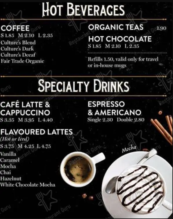 Coffee Culture Cafe & Eatery Menu