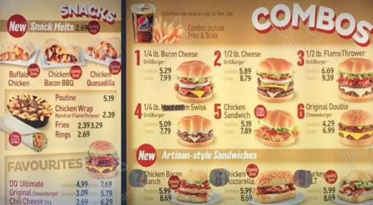 Dairy Queen Menu