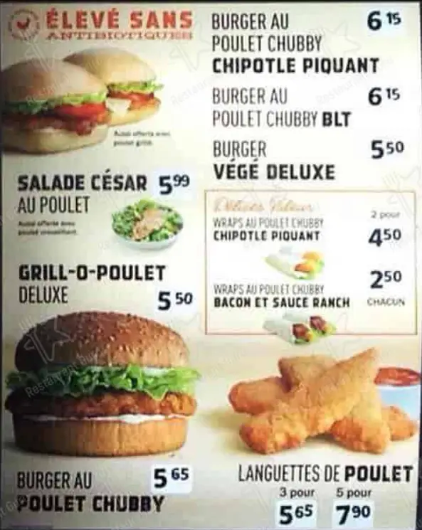 Gatineau Menu