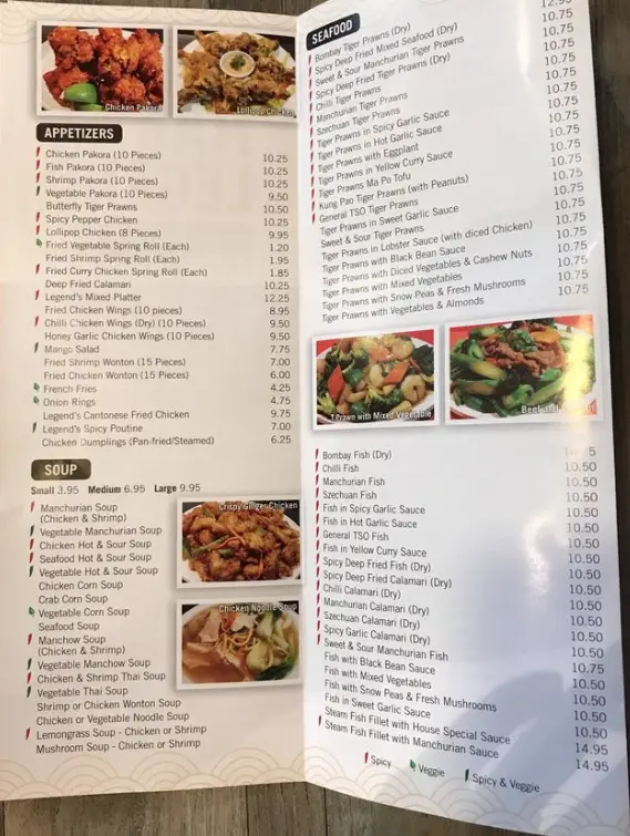 Hakka Legend Menu