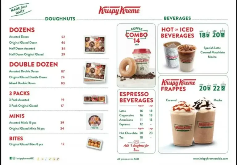 Krispy Kreme Menu