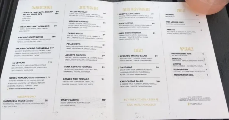 La Carnita Menu