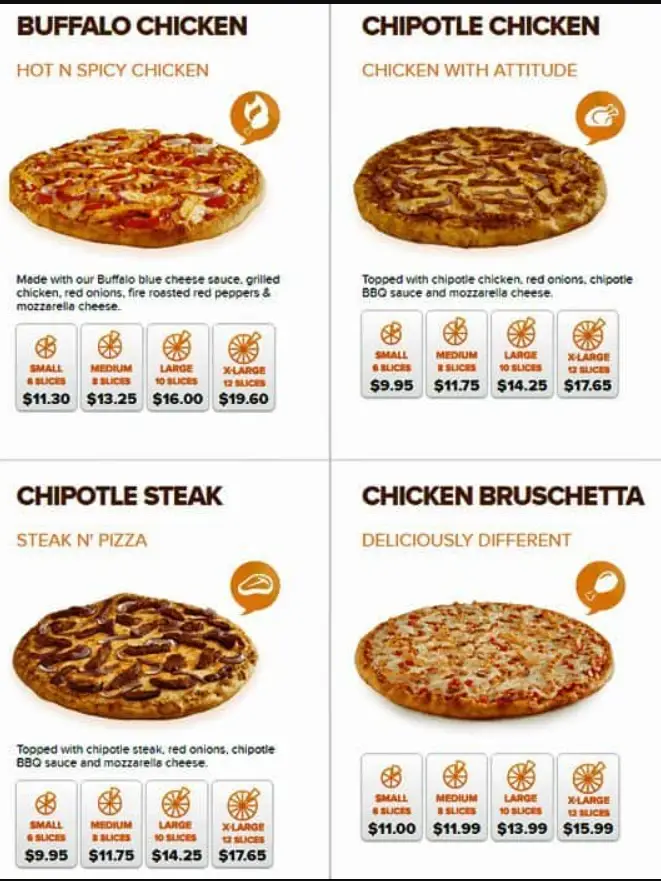 Pizza Pizza Menu Canada Prices 2024