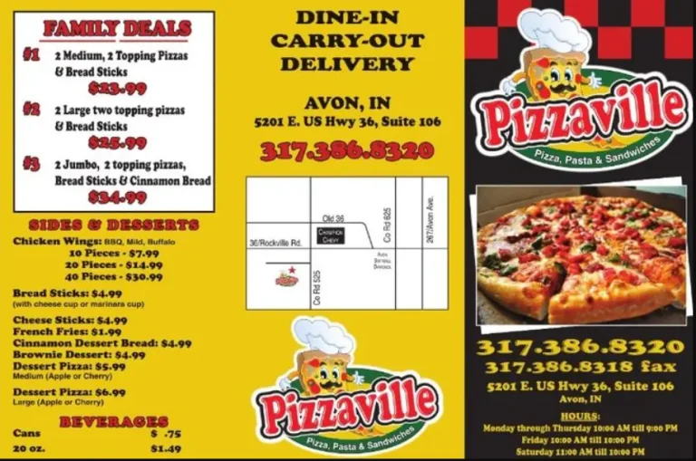 Pizzaville Menu