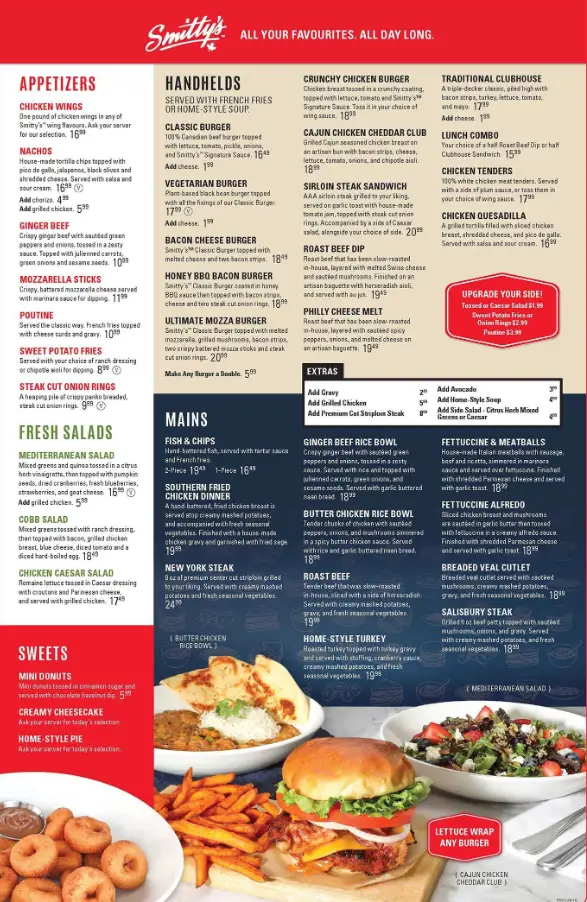 Smitty’s Menu