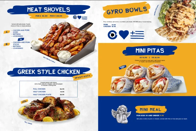 Souvlaki Bar Menu Canada Prices 2024