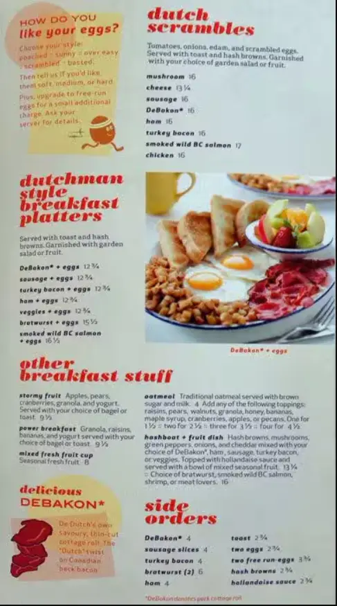 De Dutch Menu